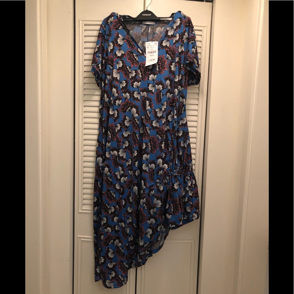 Floral dress assymetrical